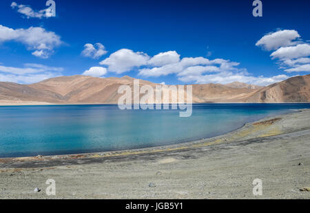 Beautiful Pangong lake in Leh, Ladakh India Stock Photo