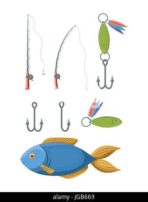 Fishing hooks bass Stock Vector Images - Alamy