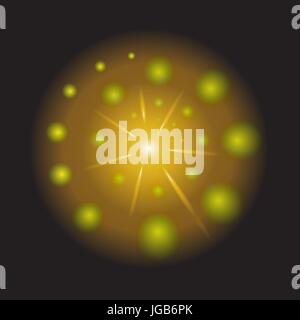 infinite round tunnel. vector illustration on black background Stock Vector