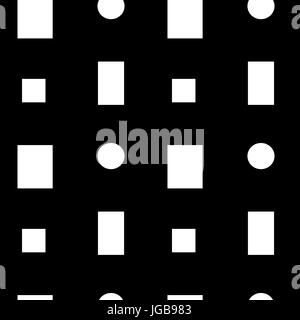 abstract black white geometric shape seamless vector pattern background illustration Stock Vector