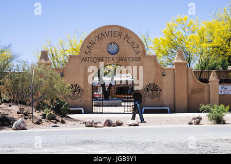 San Xavier Plaza, Tucson , Arizona, USA Stock Photo