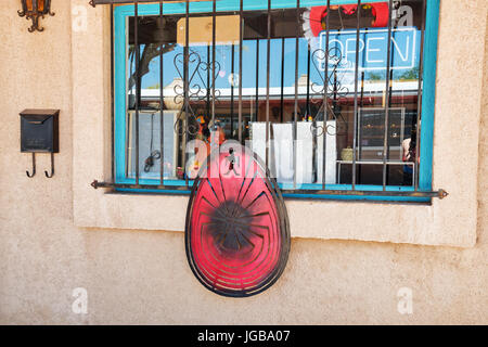 Original giftshop window,San Xavier Plaza, Tucson , Arizona, USA Stock Photo