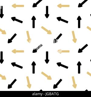 cute black gold arrows seamless vector pattern background illustration Stock Vector