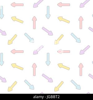 cute colorful arrows seamless vector pattern background illustration Stock Vector