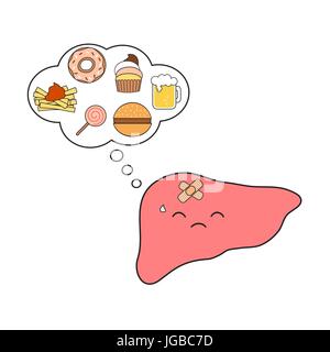 sick liver cartoon