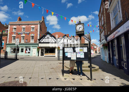 Whitchurch is a small historic and scenic market town in Shropshire close to the Cheshire border. Stock Photo