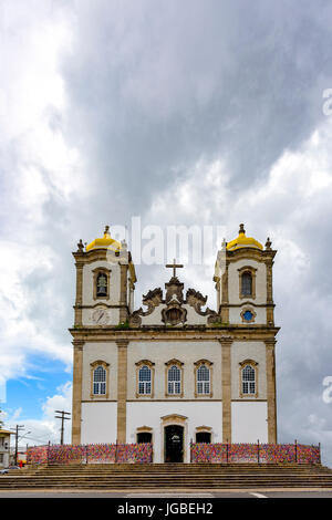 Famous, ancient and historic church of Our Lord of Bonfim in the city of Salvador in Bahia, Brazil Stock Photo