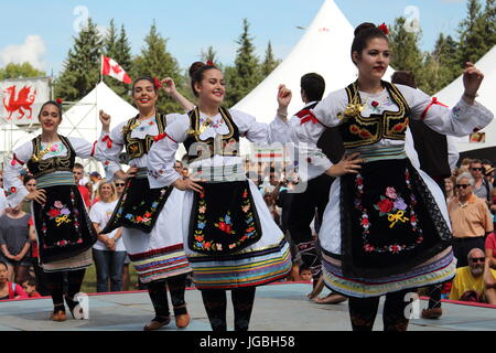 Serbian Folk Dance Ensemble Stock Photo