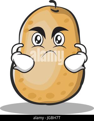 Potato Rage Face angry face of potato cartoon character style Stock Vector Image & Art ...