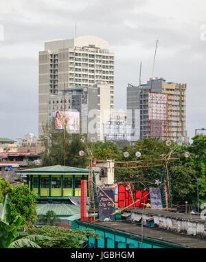 Manila, Philippines - Dec 20, 2015. Residental buildings located at Chinatown in Manila, Philippines. Manila is the second largest city in the Philipp Stock Photo