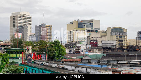 Manila, Philippines - Dec 20, 2015. Residental buildings located at Chinatown in Manila, Philippines. Manila is the center of culture, economy, educat Stock Photo