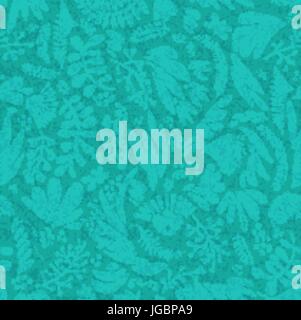 Flower and leaves cartoon silhouette seamless pattern. summer flower endless pattern, retro colors Stock Vector