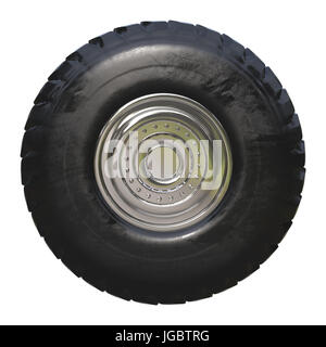 3d rendering truck tire isolated on white Stock Photo