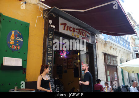 Trendy Tico-Tico bar on the once notorious Strait Street, a backstreet in Valletta, Malta Stock Photo