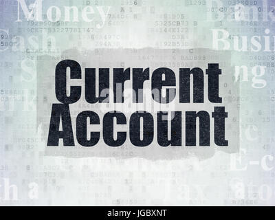Money concept: Current Account on Digital Data Paper background Stock Photo