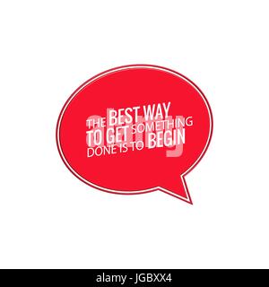 Digital vector red quote frame bubble blank template with print information design icon, best way citation, flat style Stock Vector