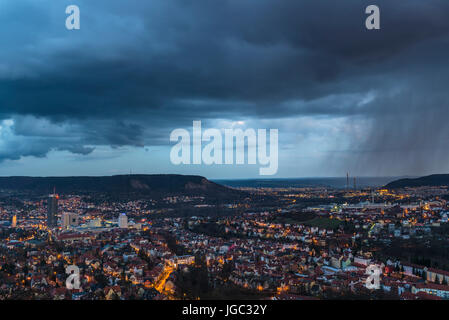 Thunderstorm over Jena, Thuringia, Germany Stock Photo