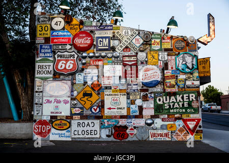 Signs, Albuquerque, Historic Route 66, New Mexico, USA Stock Photo