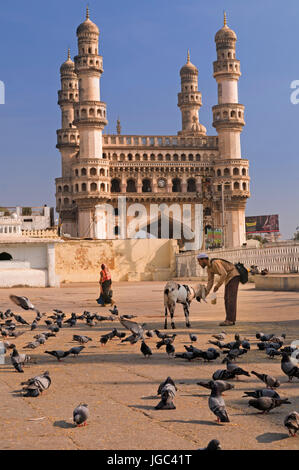 Charminar Hyderabad Telangana Andhra Pradesh India Stock Photo