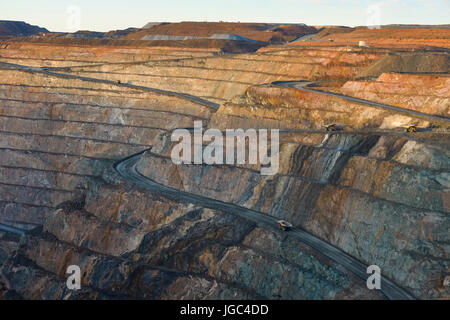 Opencast mine, gold mine, Kalgoorlie, Western Australia Stock Photo