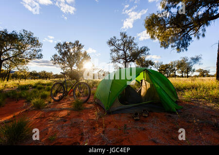 Camping in Australia Stock Photo