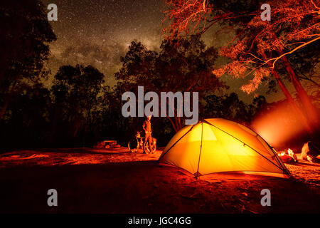 Camping in Australia Stock Photo
