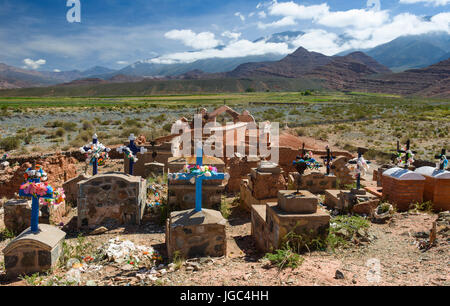 Cemetery at high altittude in the north of Argentina Stock Photo