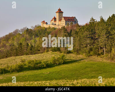 View to Wachsenburg castle near Holzhausen, Drei Gleichen, Thuringia, Germany Stock Photo