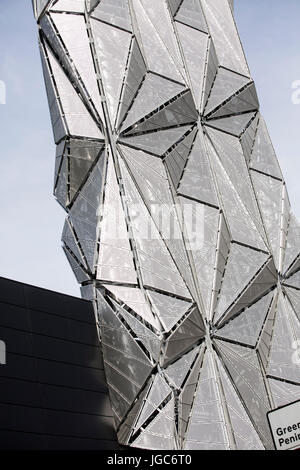 Conrad Shawcross chimney called the optic Cloak Stock Photo