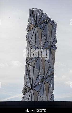 Conrad Shawcross chimney called the optic Cloak Stock Photo