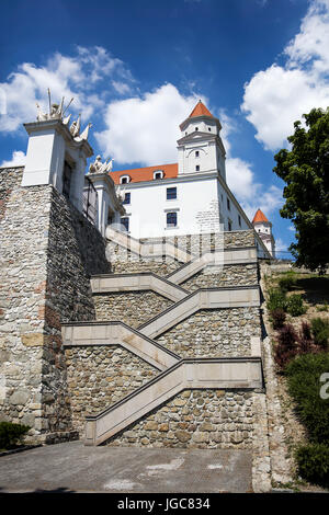 Closeup of the Bratslava castle in Slovakia Stock Photo