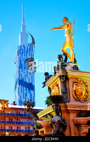 Fountain of Neptune, a replica of Gianbologna's statue, Batumi, Georgia Stock Photo