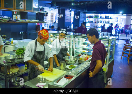 Mumbai, Maharashtra, India. 19th Apr, 2016. Mumbai - INDIA.A high end restaurant at Inorbit Mall at Mumbai.As a result of GST Restaurant food has become expensive.The new GST tax, designed to replace India's labyrinth of various levies found across the country's states with a uniform system and unite India into a single market, was launched by the country's prime minister Narendra Modi in a special session of parliament in New Delhi at the stroke of midnight 30 June 2017. Credit: Subhash Sharma/ZUMA Wire/Alamy Live News Stock Photo