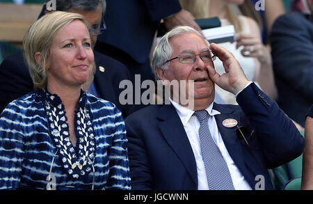 Mervyn King on day three of the Wimbledon Championships at The All England Lawn Tennis and Croquet Club, Wimbledon. Stock Photo