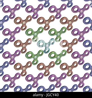 Seamless pattern. Illustration for design, packaging, printing, fabric, websites postcards The spinner is multicolored Stock Vector