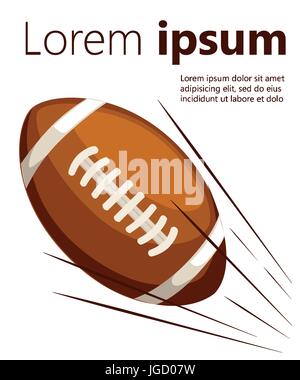 Ball american football oval icon vector illustration. Web site page and mobile app design vector element Stock Vector