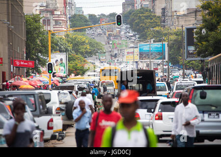 Busy streets in Maputo, Mozambique Stock Photo