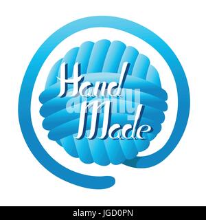 Hand made. Hand-drawn lettering. Stylish logo for your product, shop, etc. Web site page and mobile app design vector element. Stock Vector
