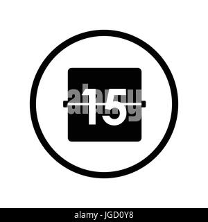 Calendar icon, iconic symbol inside a circle, on white background. Vector Iconic Design. Stock Vector