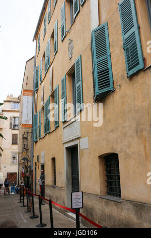 House of Bonaparte family in Ajaccio Stock Photo
