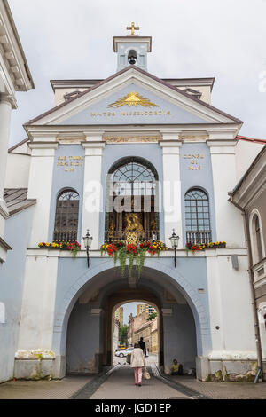 Basilica of Madonna Ostrobramska in Vilnius, Lithuania Stock Photo