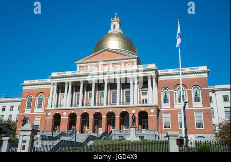 Massachusetts State House in Boston, MA Stock Photo