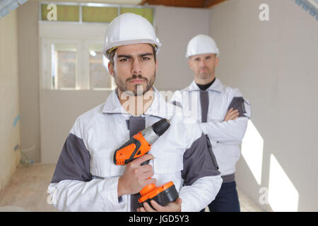 group of professional industrial workers Stock Photo