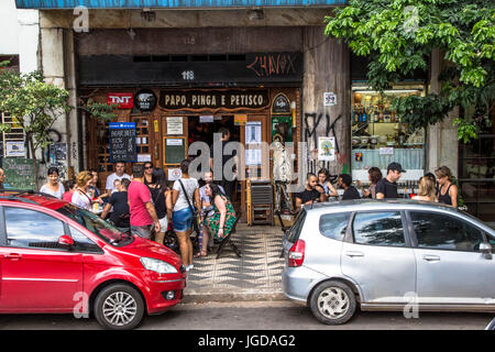 People, bar, Satyrianas Festival 2015 20/11, Capital, Roosevelt Square, center, São Paulo, Brazil. Stock Photo