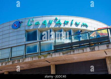 An exterior view of Barcelona aquarium. Stock Photo