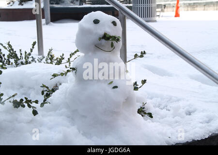 Snowman, Times Square, New York, United States Stock Photo