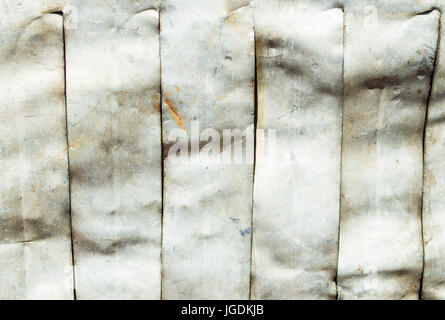 background texture dented metal strips Stock Photo