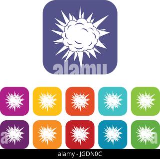 Terrible explosion icons set Stock Vector Image & Art - Alamy