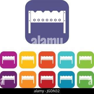 Brazier icons set flat Stock Vector