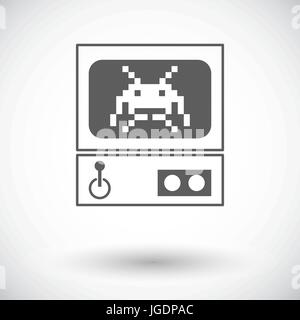arcade machine on a white background. game from 80s. flat vector ...
